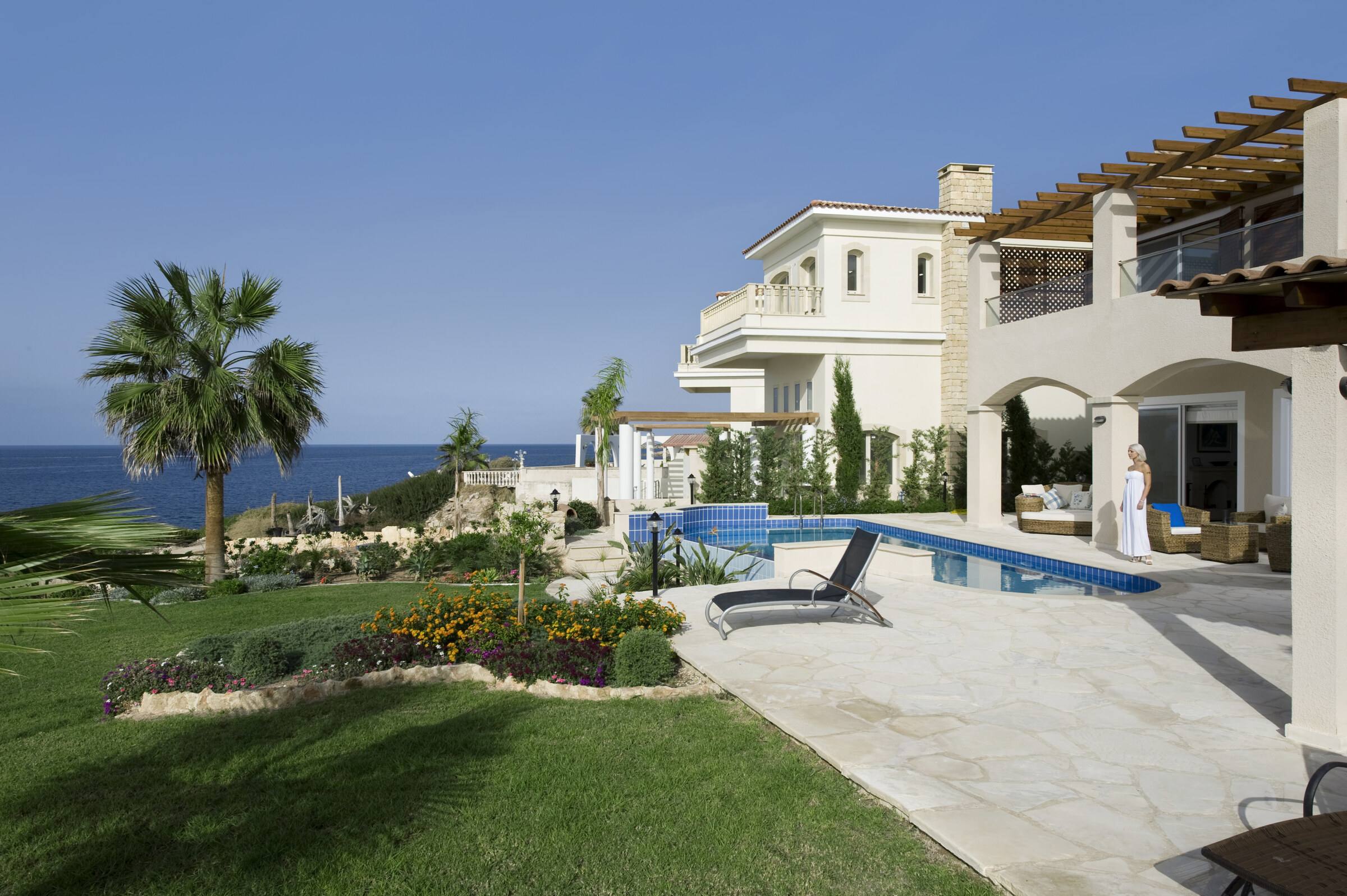 A villa with private pool and sea view