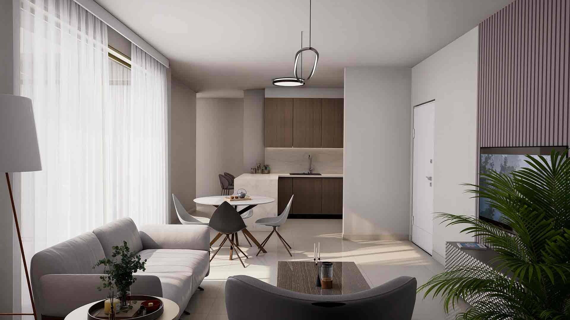 Artist's impression of a living area