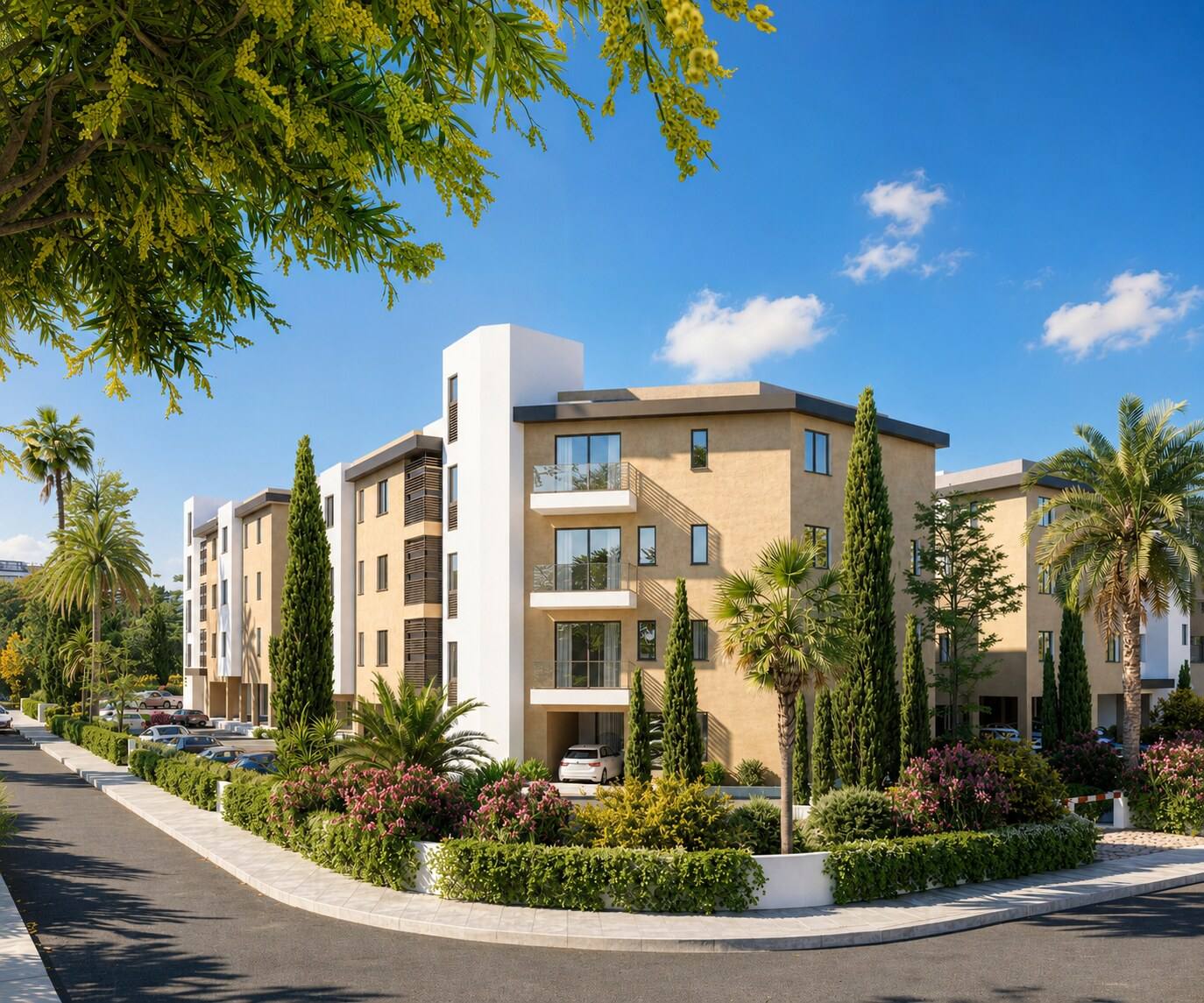 One of the residential blocks