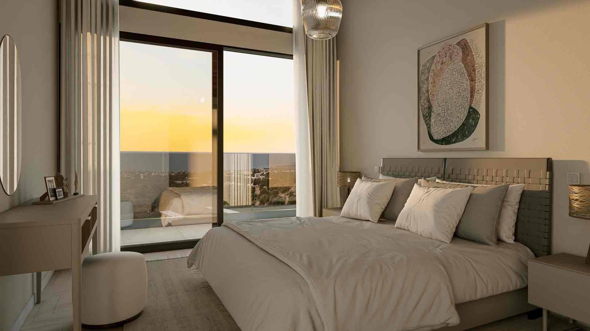 Artist's impression of a bedroom