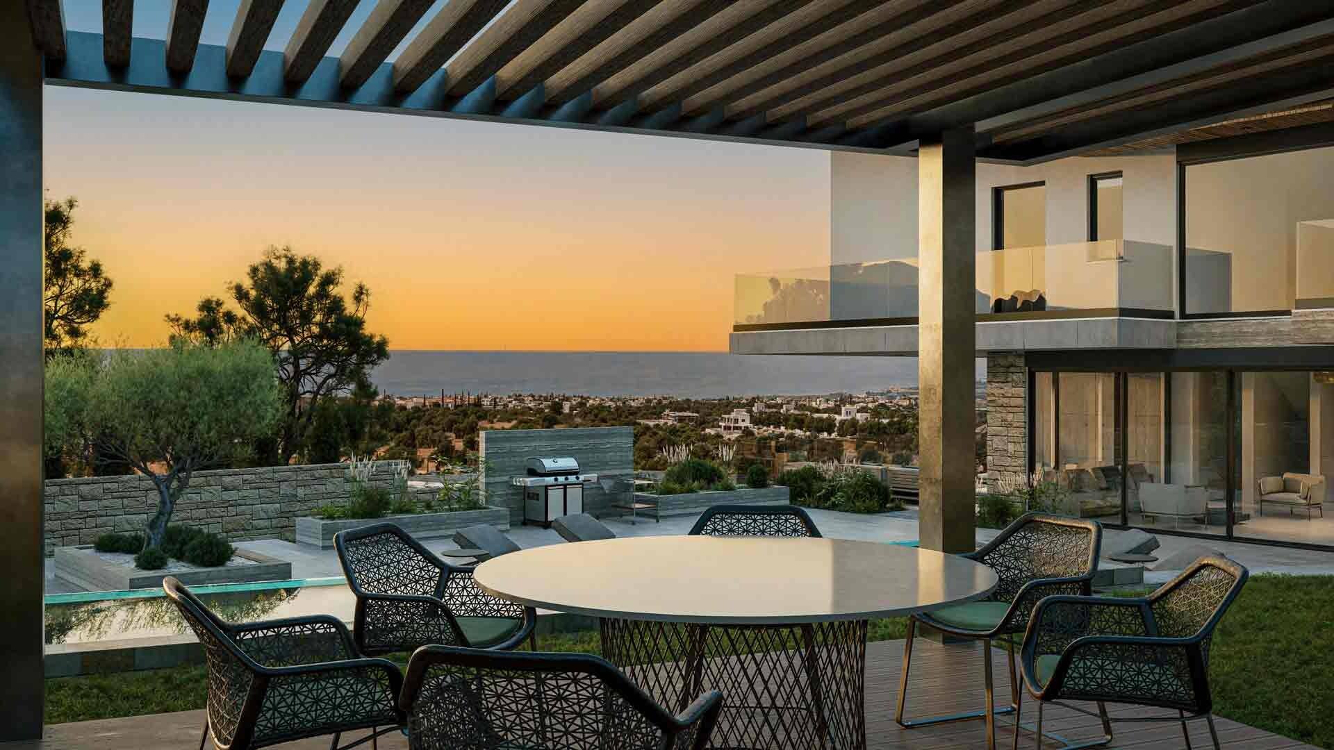 Artist's impression of a shaded terrace