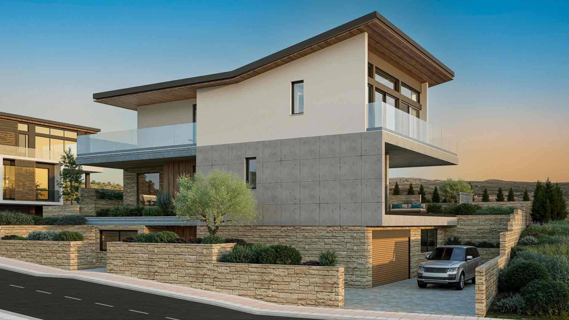 Artist's impression of the villa from the garden